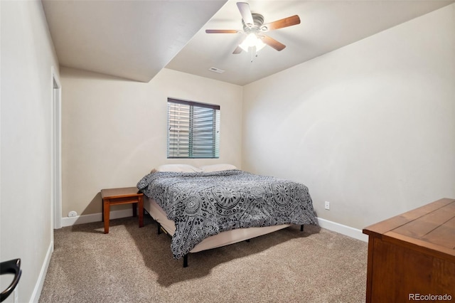 12441 Woodruff Dr, Colorado Springs, CO 80921 - carpeted bedroom with baseboards and a ceiling fan