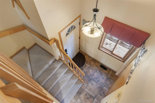 view of stairway