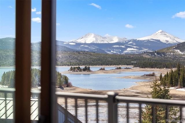 water view with mountains