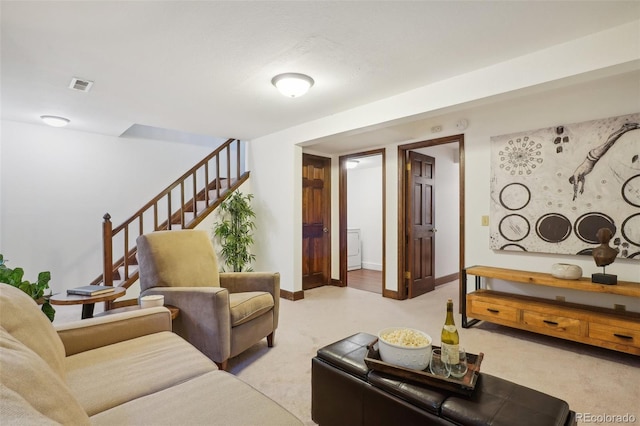 view of carpeted living room