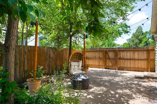 5584 S Datura St, Littleton, CO 80120 - fenced backyard with a patio area