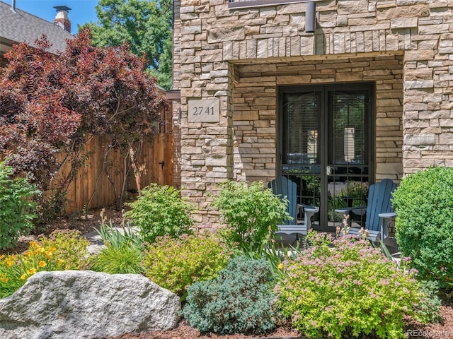 2741 Java Ct, Denver, CO 80211 - property entrance featuring stone siding and fence