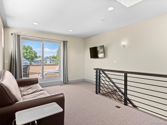 2741 Java Ct, Denver, CO 80211 - carpeted living area with recessed lighting and baseboards