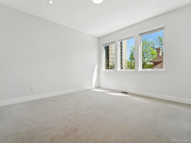 view of carpeted spare room