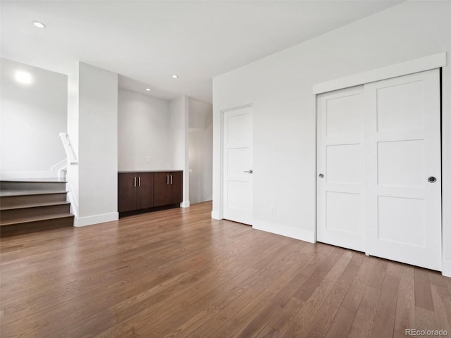 interior space featuring hardwood / wood-style floors