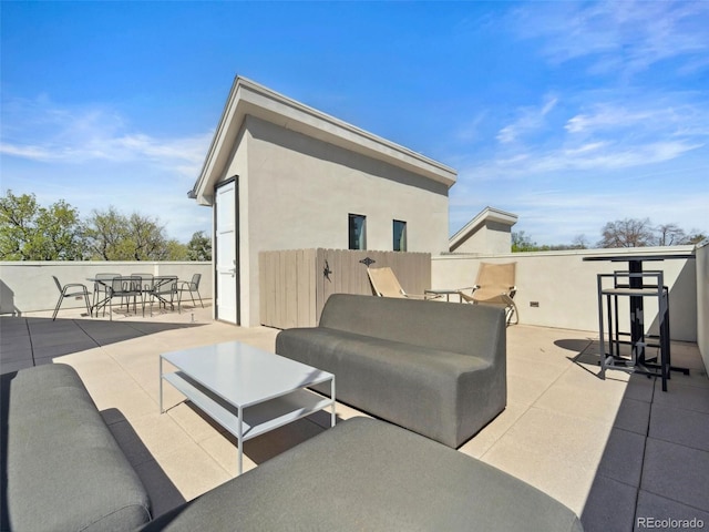 view of patio with outdoor lounge area