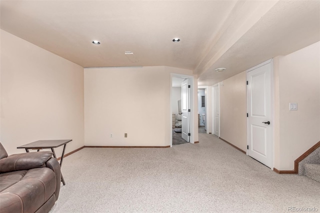 1371 W 133rd Way, Denver, CO 80234 - living area with carpet floors, recessed lighting, and stairs