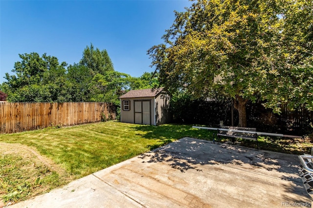 1371 W 133rd Way, Denver, CO 80234 - fenced backyard featuring a patio and a shed