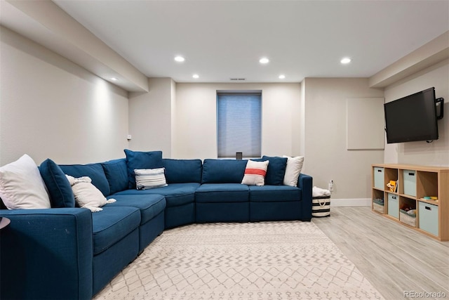 3103 S Cherokee St, Englewood, CO 80110 - living room with light wood-style floors and recessed lighting