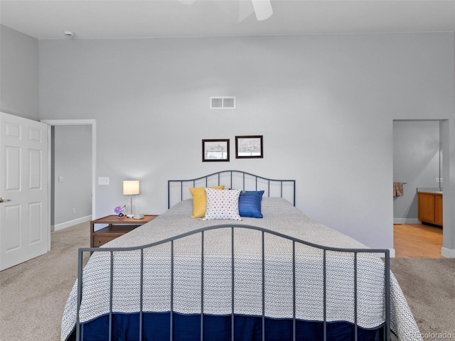 16362 Oakmoor Pl, Parker, CO 80134 - carpeted bedroom with baseboards and ceiling fan