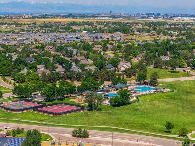 16362 Oakmoor Pl, Parker, CO 80134 - bird's eye view of a pool area