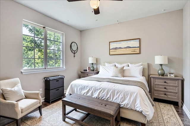 11029 Grouse Ct, Parker, CO 80134 - bedroom with wood finished floors and a ceiling fan