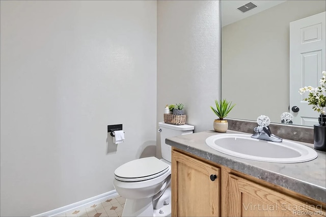 11029 Grouse Ct, Parker, CO 80134 - half bath featuring vanity and tile patterned floors