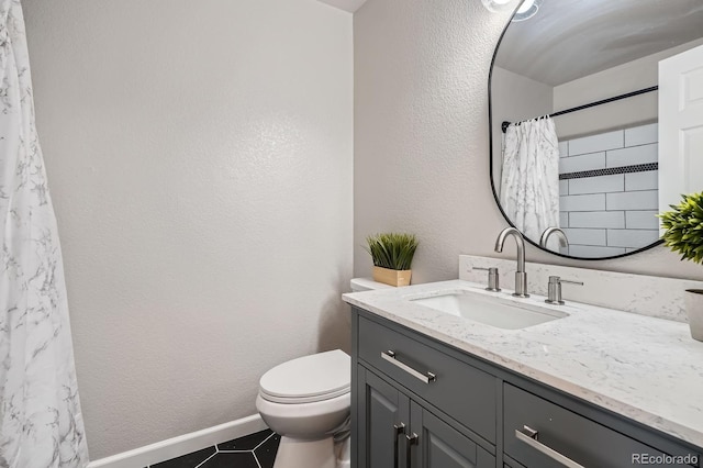 11029 Grouse Ct, Parker, CO 80134 - bathroom featuring vanity, tile patterned floors, and a shower with curtain