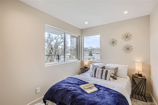 2323 S High St, Denver, CO 80210 - bedroom featuring carpet floors and recessed lighting