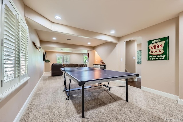 9733 Quay Loop, Broomfield, CO 80021 - game room featuring carpet flooring and recessed lighting