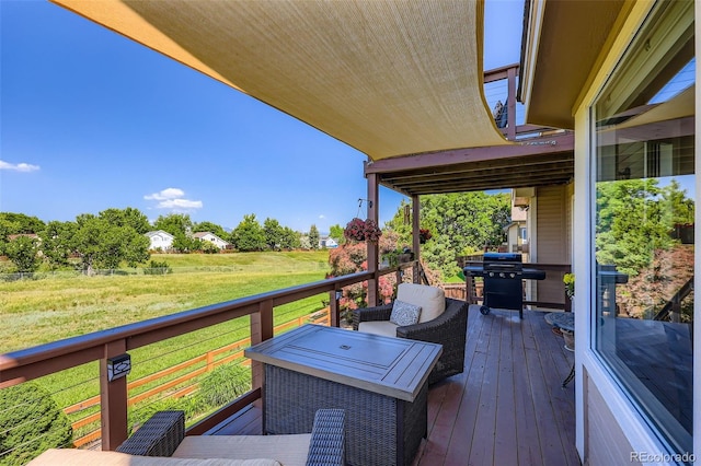 9733 Quay Loop, Broomfield, CO 80021 - wooden terrace featuring a yard and grilling area