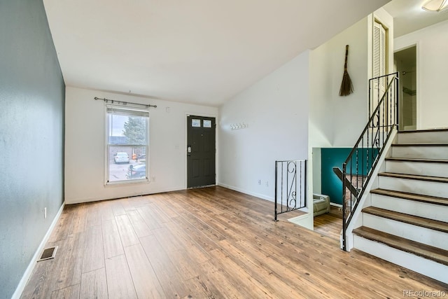 entryway featuring light hardwood / wood-style floors