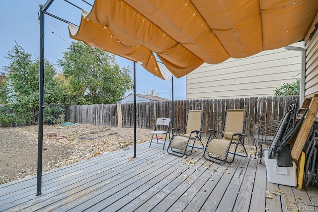 view of wooden terrace