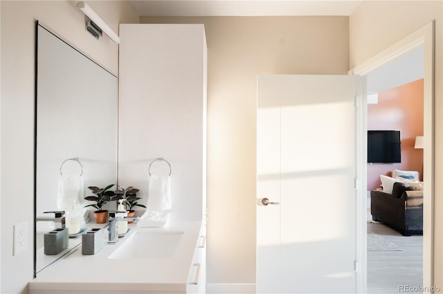 bathroom with vanity