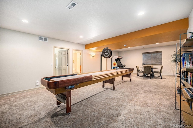1155 S Balsam St, Lakewood, CO 80232 - rec room with carpet flooring, recessed lighting, and visible vents