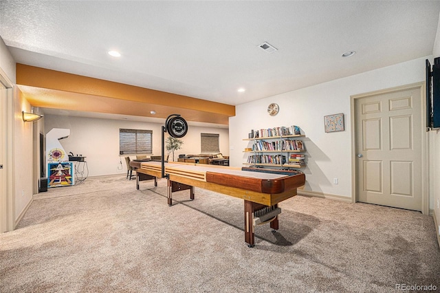 1155 S Balsam St, Lakewood, CO 80232 - rec room featuring carpet floors, baseboards, recessed lighting, and visible vents