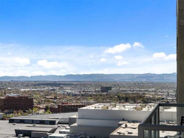 view of mountain feature featuring a city view
