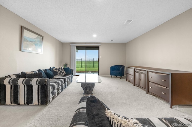 7160 W Stetson Pl Unit 27, Littleton, CO 80123 - living area with light colored carpet and a textured ceiling