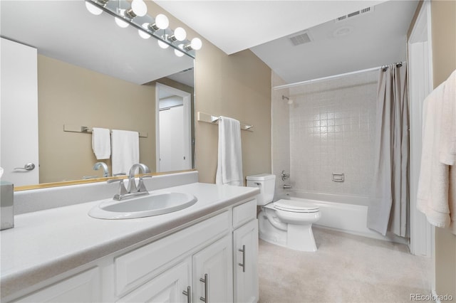 7160 W Stetson Pl Unit 27, Littleton, CO 80123 - bathroom featuring vanity, shower / bathtub combination with curtain, and toilet