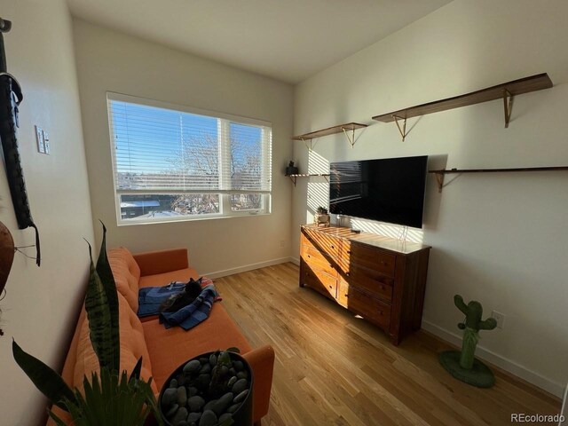 1284 Osceola St, Denver, CO 80204 - sitting room with light wood-style flooring and baseboards