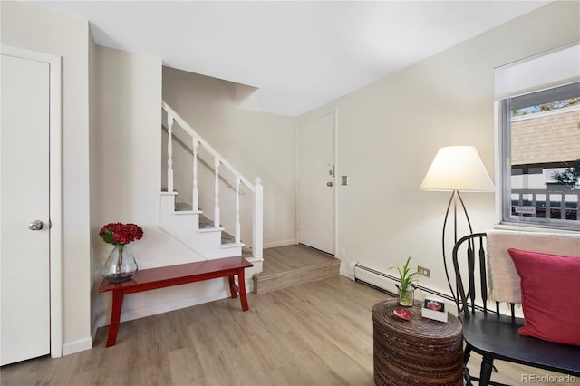 entrance foyer featuring light hardwood / wood-style floors