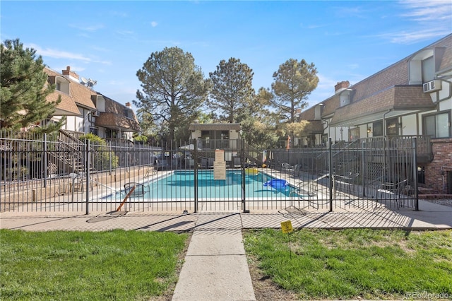 view of pool featuring a patio