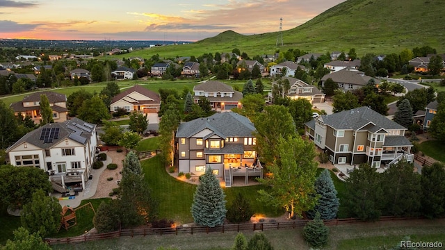 5322 Devils Head Cir, Golden, CO 80403 - aerial view of residential area featuring mountains