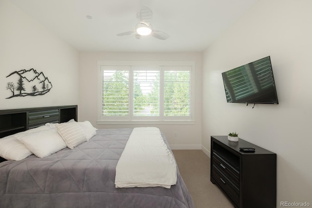 400 Baker Dr Unit Te103, Winter Park, CO 80482 - carpeted bedroom with baseboards and ceiling fan