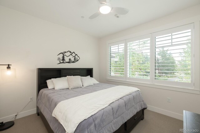 400 Baker Dr Unit Te103, Winter Park, CO 80482 - carpeted bedroom with baseboards and a ceiling fan