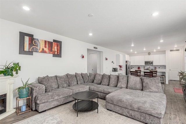 17471 Gandy Dancer Ln, Parker, CO 80134 - living area with recessed lighting and wood finished floors
