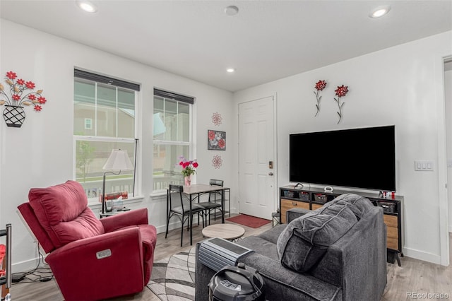 17471 Gandy Dancer Ln, Parker, CO 80134 - living area featuring wood finished floors and recessed lighting
