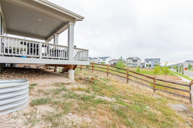 17471 Gandy Dancer Ln, Parker, CO 80134 - view of yard with a residential view and a wooden deck