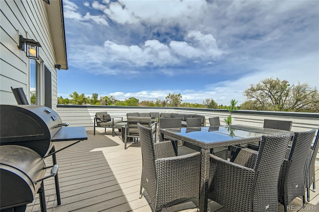 6864 Bryant Ct, Denver, CO 80221 - deck with area for grilling and outdoor lounge area