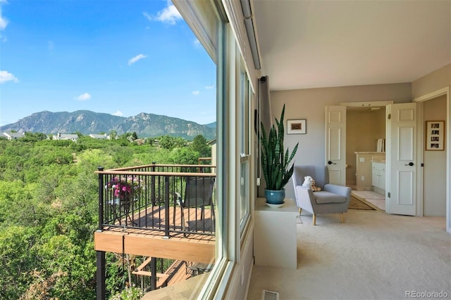 2854 Tenderfoot Hill St, Colorado Springs, CO 80906 - balcony featuring a mountain view and visible vents