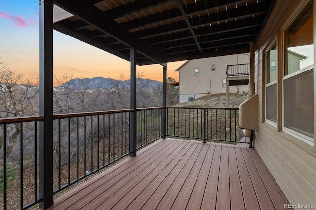 2854 Tenderfoot Hill St, Colorado Springs, CO 80906 - wooden terrace with a mountain view