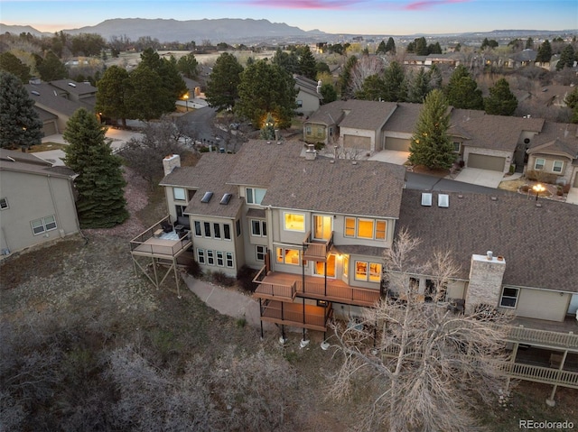2854 Tenderfoot Hill St, Colorado Springs, CO 80906 - birds eye view of property featuring a mountain view and a residential view