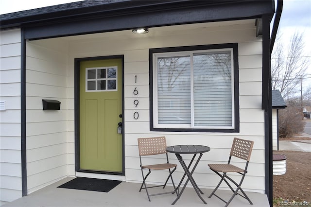 view of doorway to property