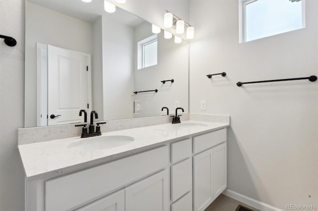 bathroom with vanity