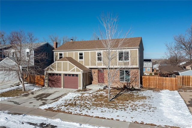 view of front of house featuring a garage