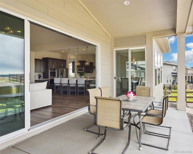view of patio / terrace with outdoor dining area