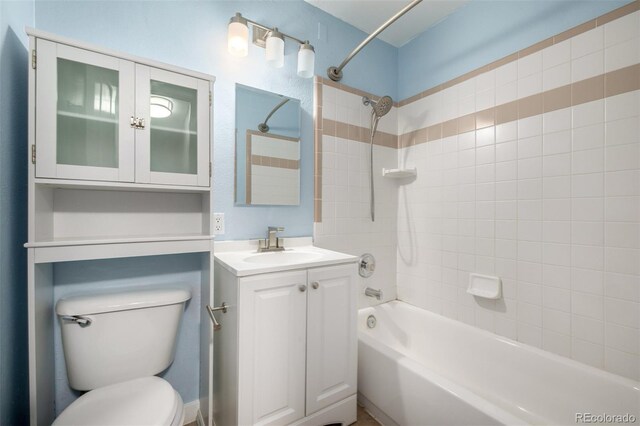8023 Wolff St Unit C, Westminster, CO 80031 - bathroom featuring  shower combination, toilet, and vanity