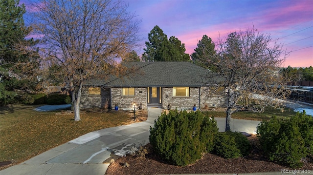 view of ranch-style home