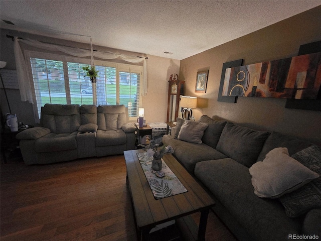 604 S Xenon Ct, Lakewood, CO 80228 - living room with a textured ceiling and wood finished floors
