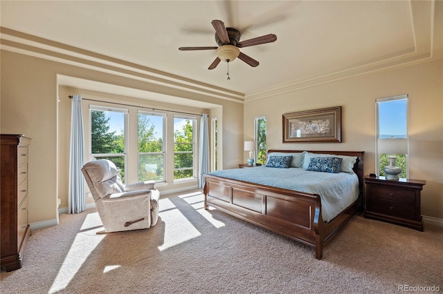 12477 Creekhurst Dr, Colorado Springs, CO 80921 - carpeted bedroom with ceiling fan and baseboards